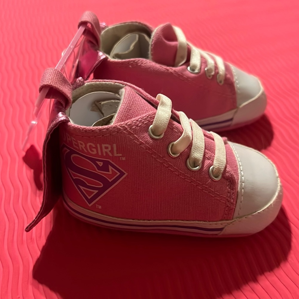 New Baby Supergirl Sneakers 0-6 Months